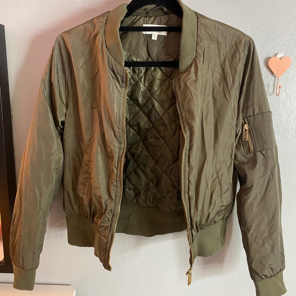 green bomber jacket